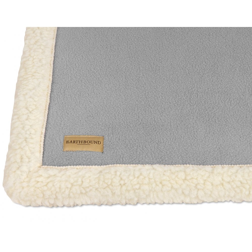 Earthbound Sherpa Fleece Blanket Grey