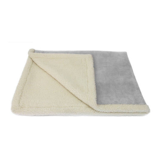 Earthbound Sherpa Fleece Blanket Grey