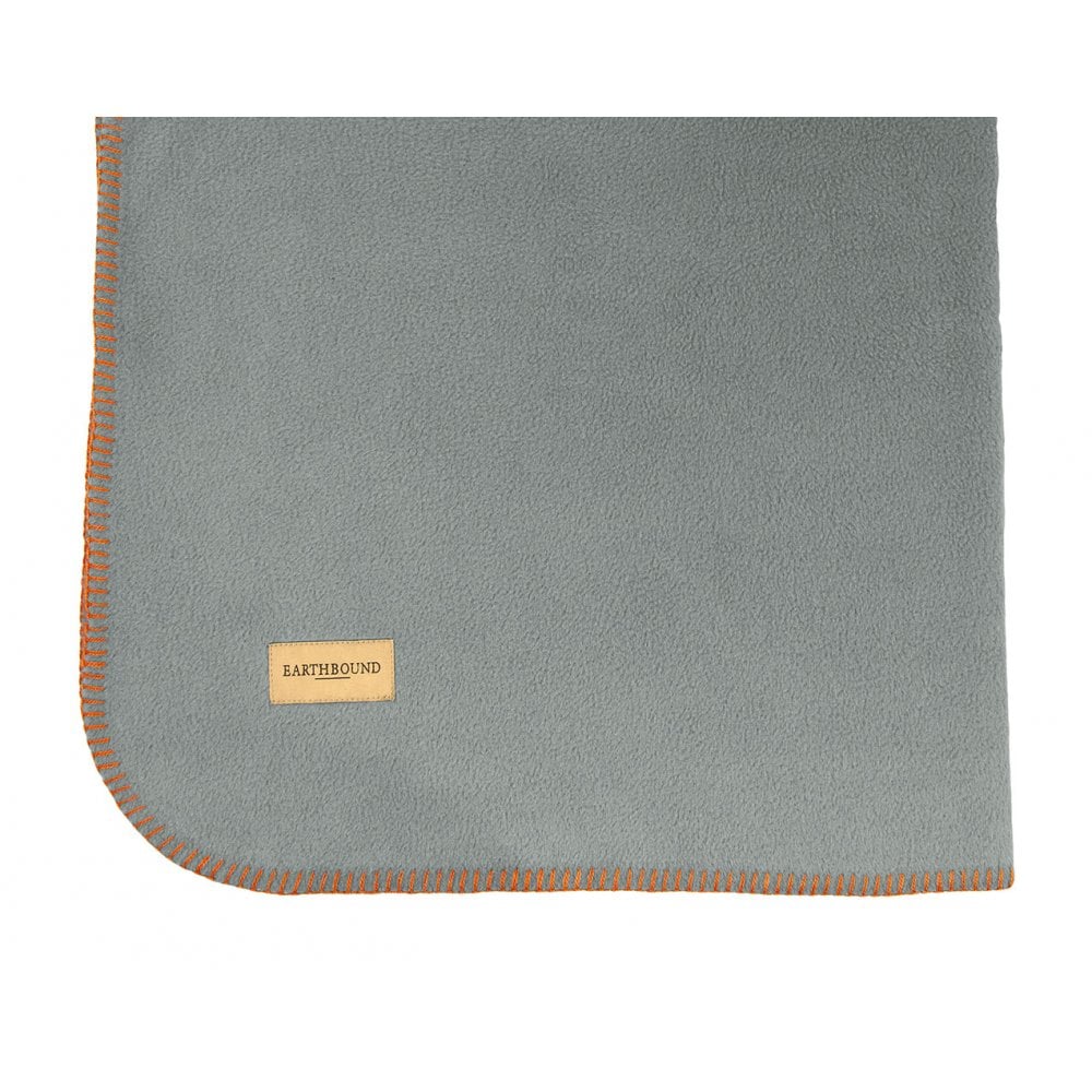 Earthbound Stitched Fleece Blanket Dove Grey