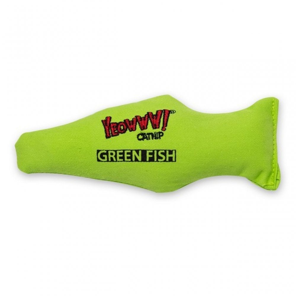 Yeowww! Green Fish Catnip Toy