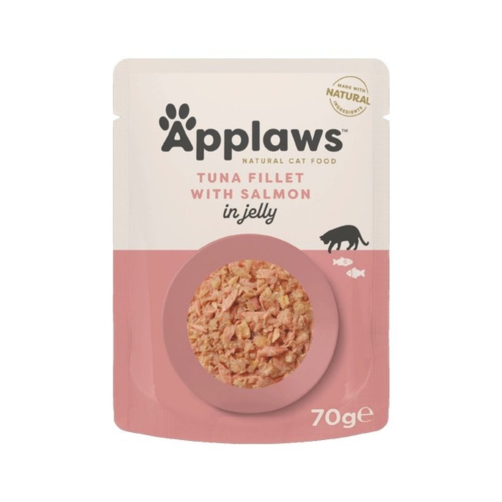 Applaws Wet Cat Food: Pouch Tuna with Salmon in Jelly 70g