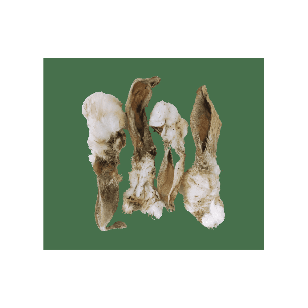 Natural Dog Treats Rabbit Ears with Hair 500g