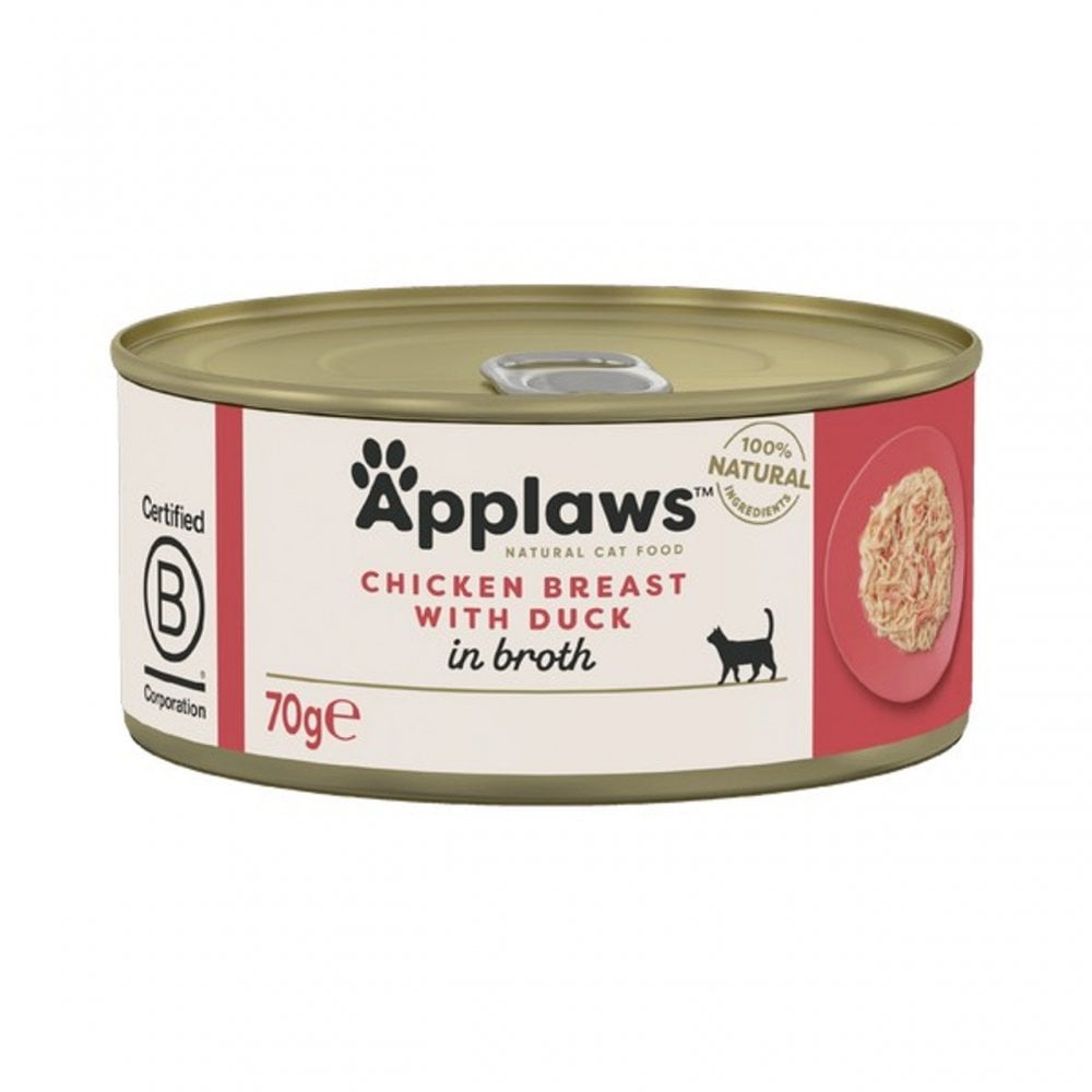 Applaws Wet Cat Food: Can Chicken Breast with Duck in Broth 70g
