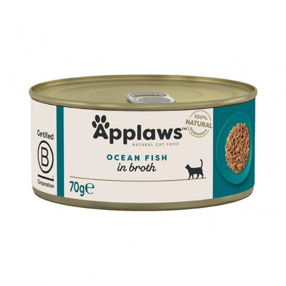 Applaws Wet Cat Food: Can Ocean Fish in Broth 70g