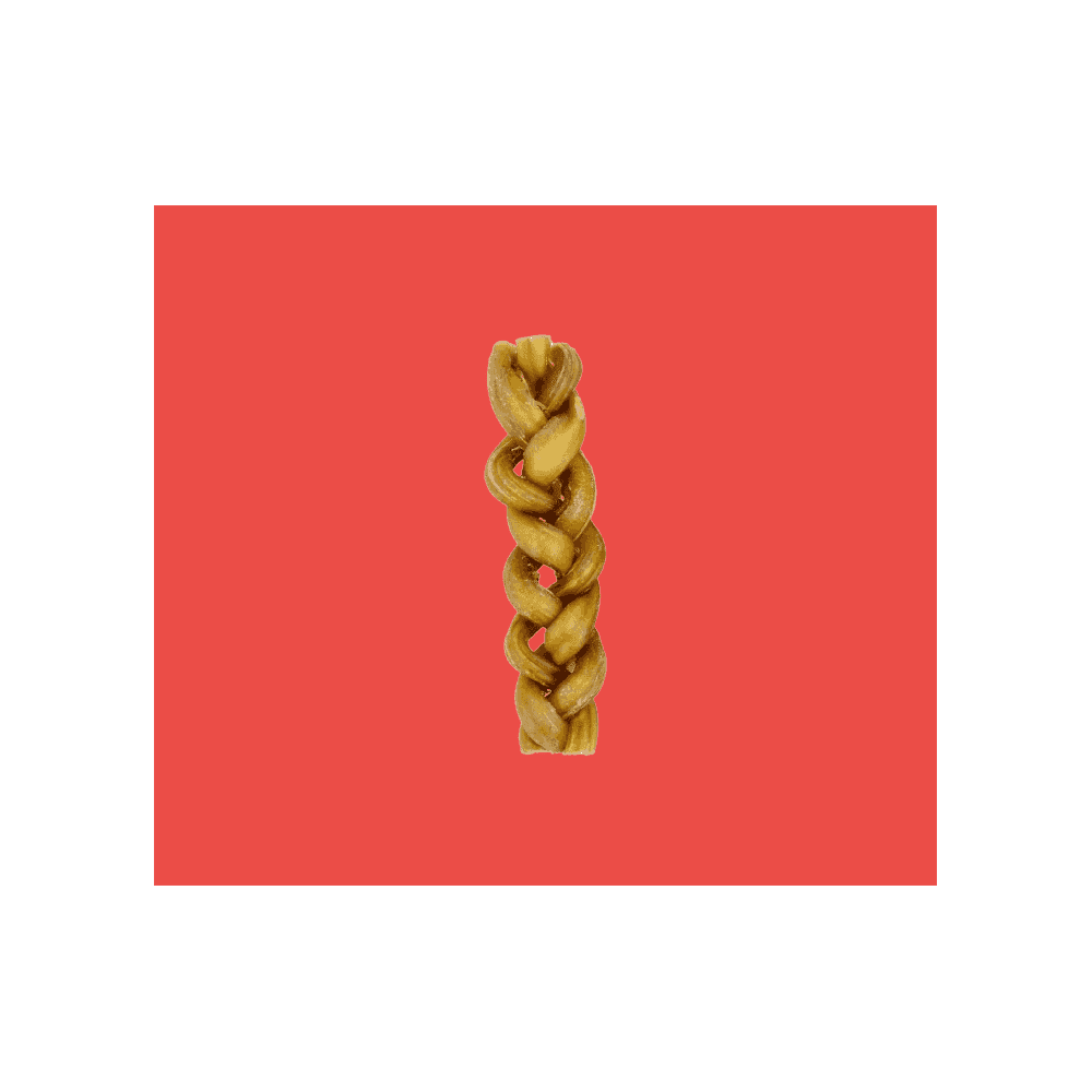 Natural Dog Treats Braided Bull Pizzle Small