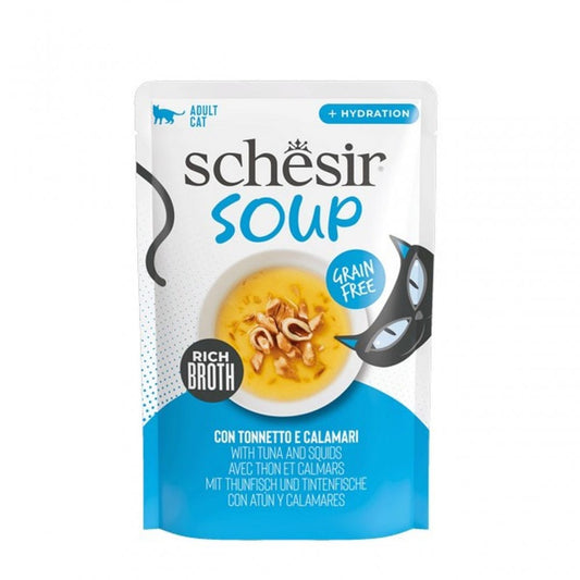 Schesir Cat Soup Tuna with Squids 40g