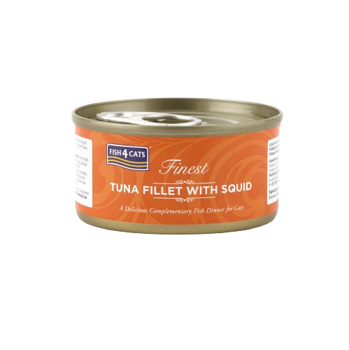 Fish4Cats Wet Food: Tuna Fillet with Squid 10x70g