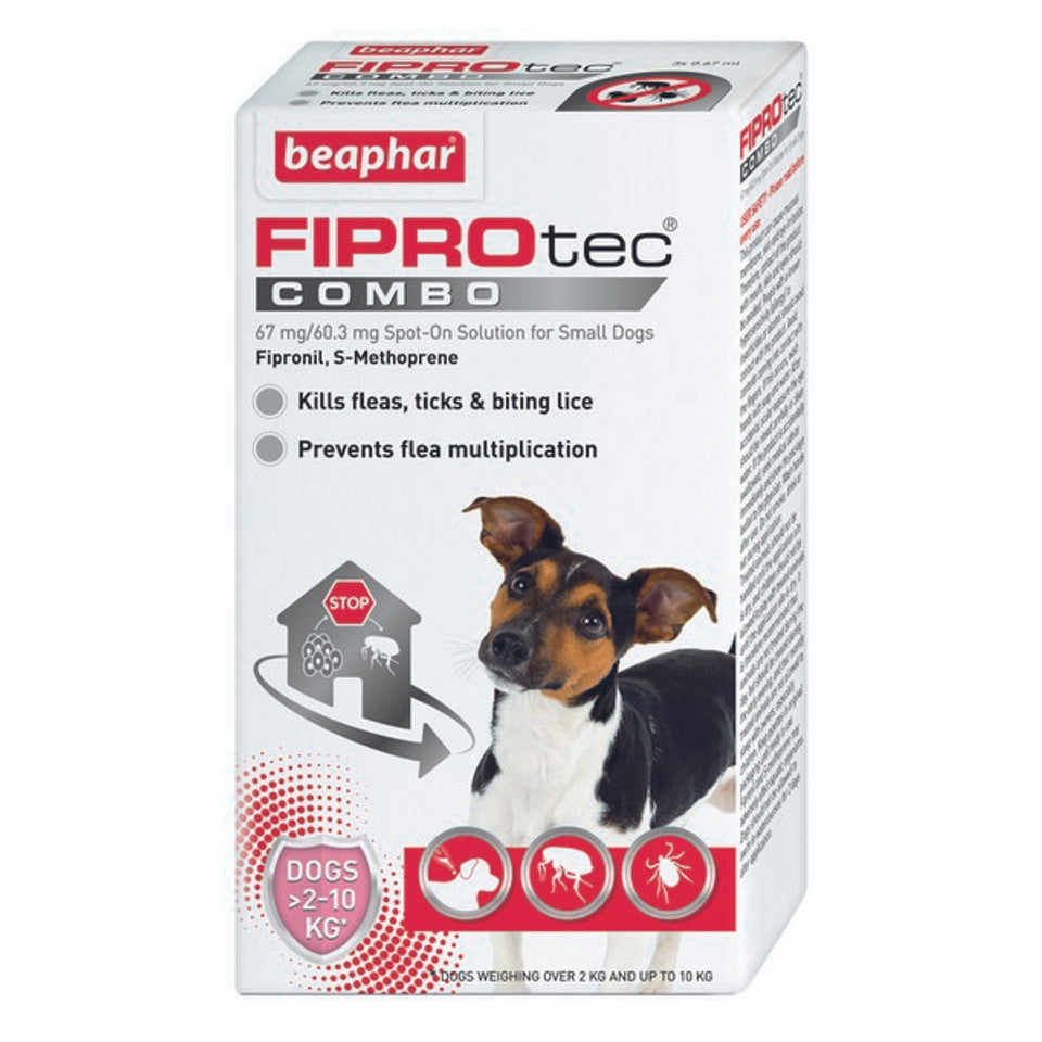 Beaphar FIPROtec Combo Spot On for Small Dogs (2 to 10kg)