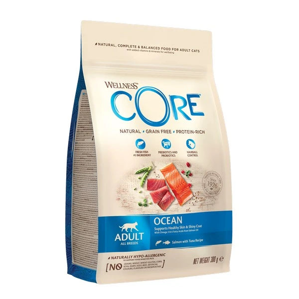 Wellness CORE Cat Food: Adult Ocean Salmon with Tuna 300g