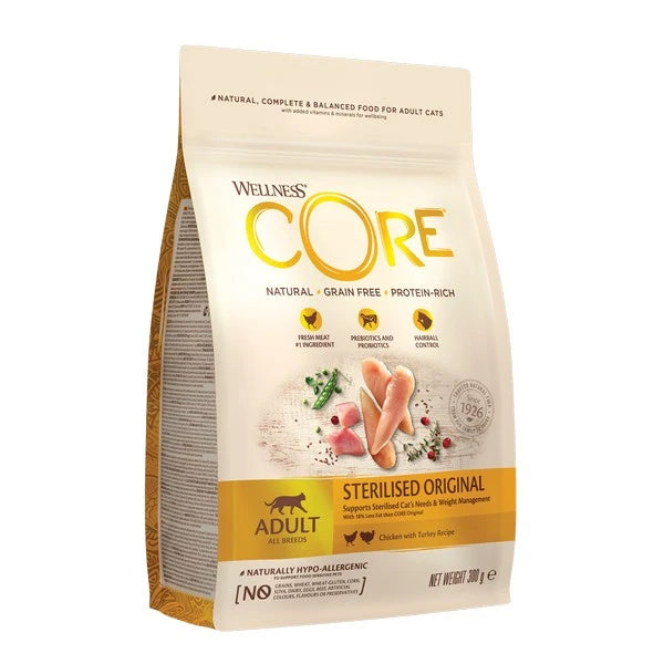 Wellness CORE Cat Food: Adult Sterilised Original Chicken with Turkey 300g