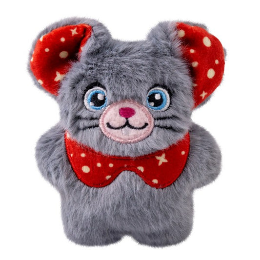 KONG Christmas Cat Snuzzles Mouse Grey