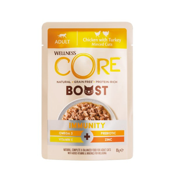 Wellness CORE Wet Cat Food: Boost Immunity Chicken with Turkey 85g