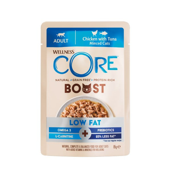 Wellness CORE Wet Cat Food: Boost Low Fat Chicken with Tuna 85g