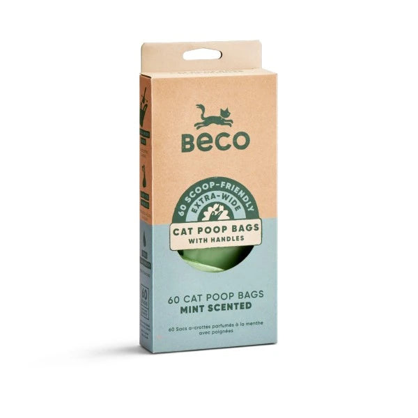 Beco Cat Poop Bags Mint Scented 60pk