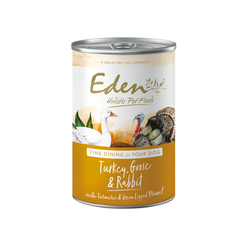Eden Wet Dog Food: Gourmet Turkey, Goose & Rabbit 400g