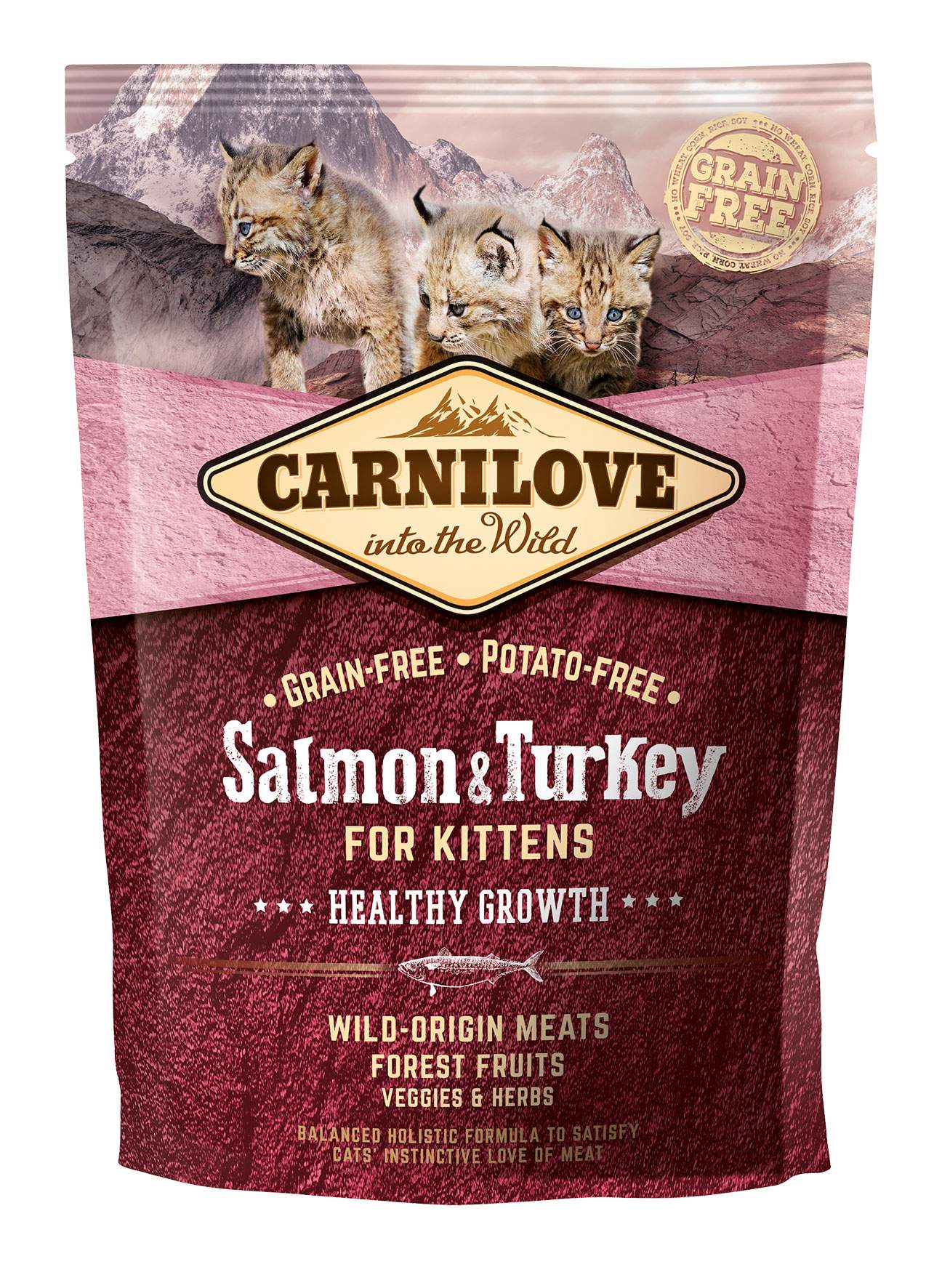Carnilove Cat Food: Kitten Salmon & Turkey 2kg