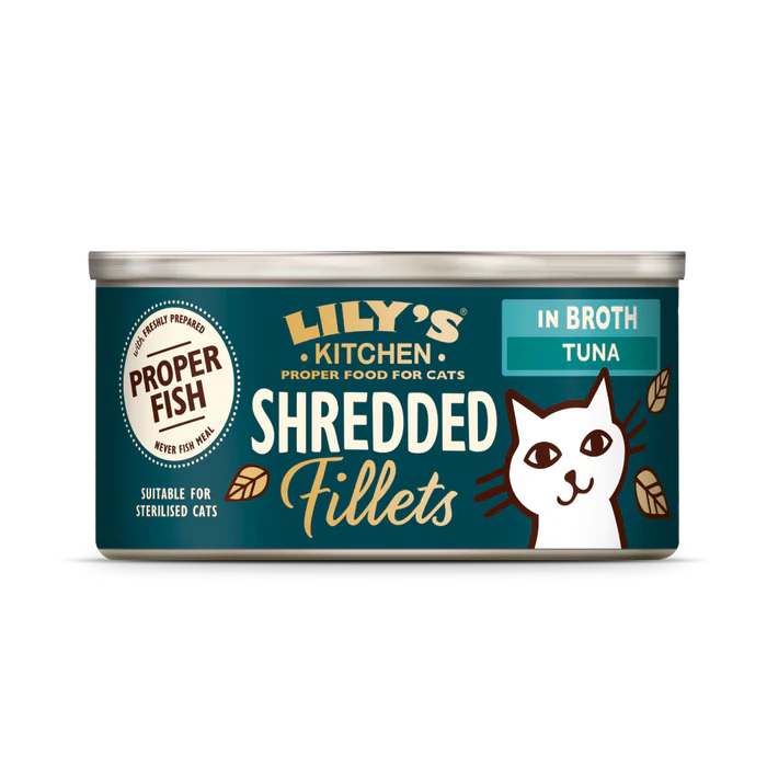 Lily's Kitchen Wet Cat Food: Shredded Fillets Tuna in Broth 70g