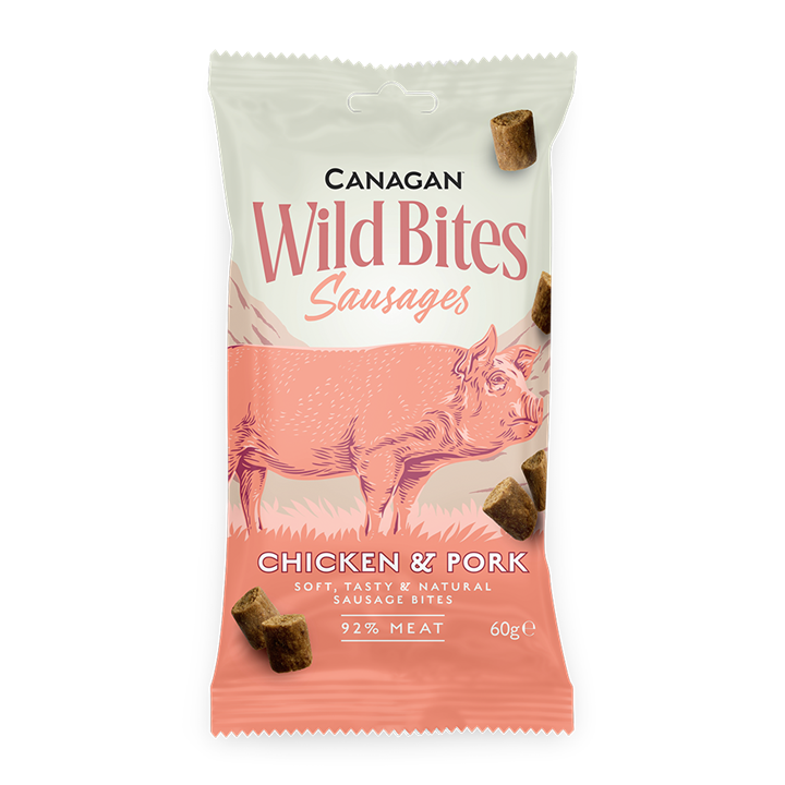 Canagan Dog Treats: Wild Bites Chicken & Pork 60g