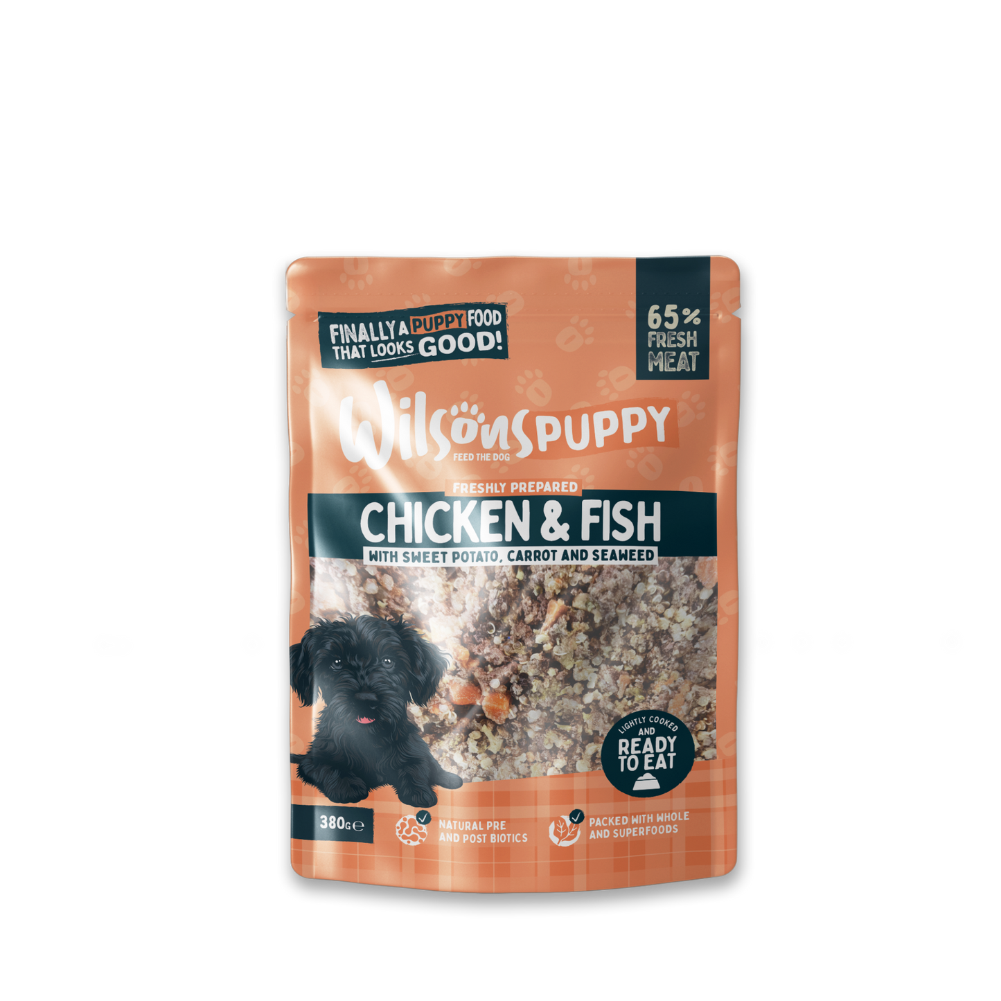 Wilsons Wet Dog Food: Fresh Puppy Chicken & Fish 380g
