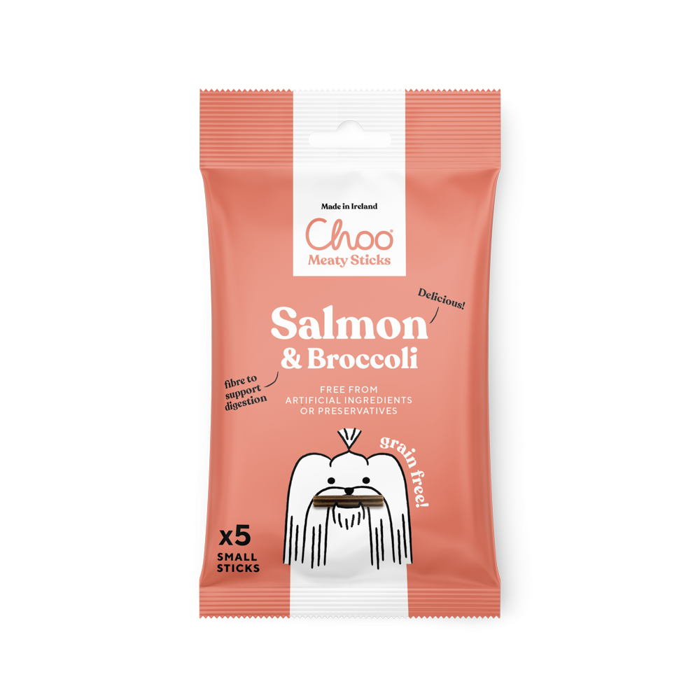 Choo Meaty Sticks Salmon & Broccoli Small Dog Treats 2pk