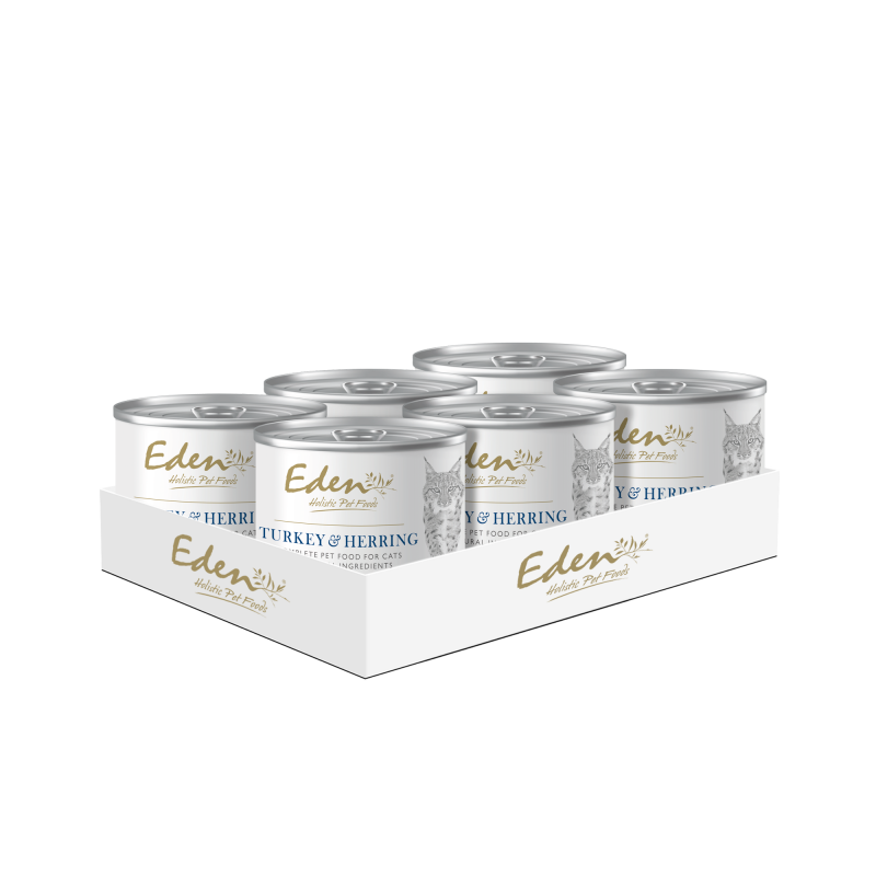 Eden Wet Cat Food: Turkey and Herring 6x200g