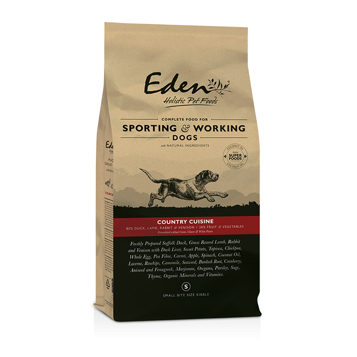 Eden Working Dog Food: 80/20 Country Cuisine Small Kibble 15kg