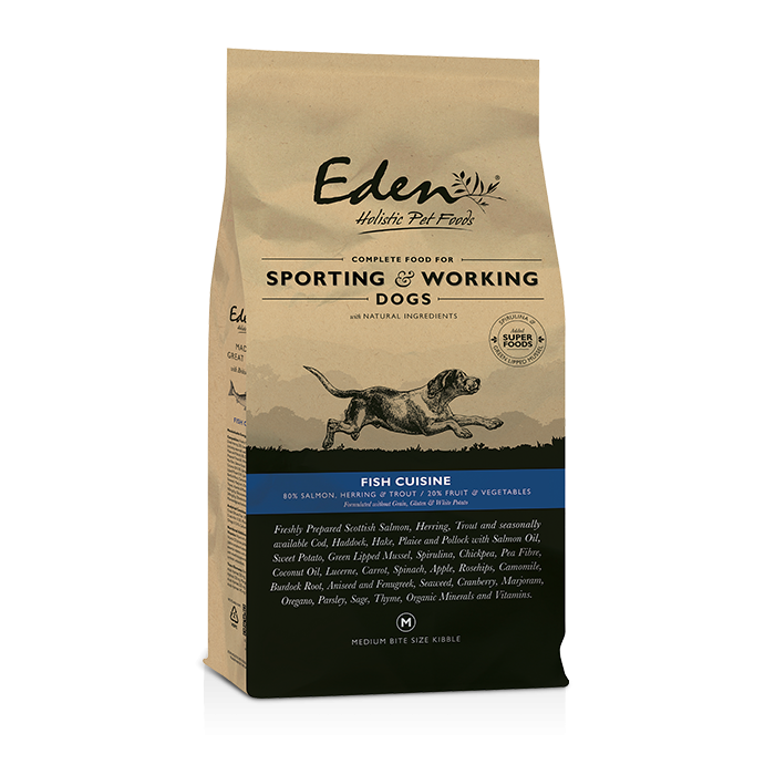 Eden Working Dog Food: 80/20 Fish Cuisine Medium Kibble 15kg