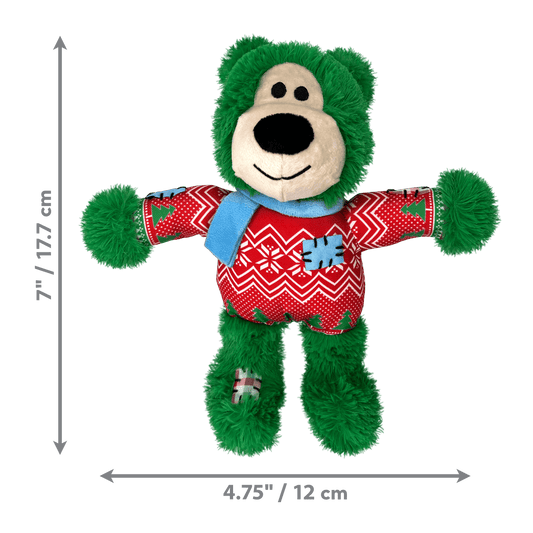 KONG Christmas Wild Knots Bear Green Small/ Medium