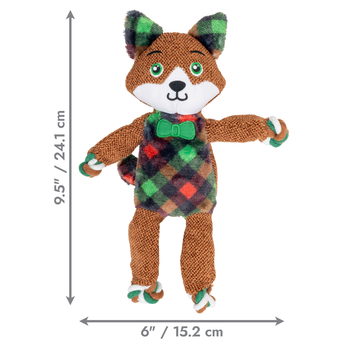 KONG Christmas Floppy Knots Dapper Tan Small/ Medium