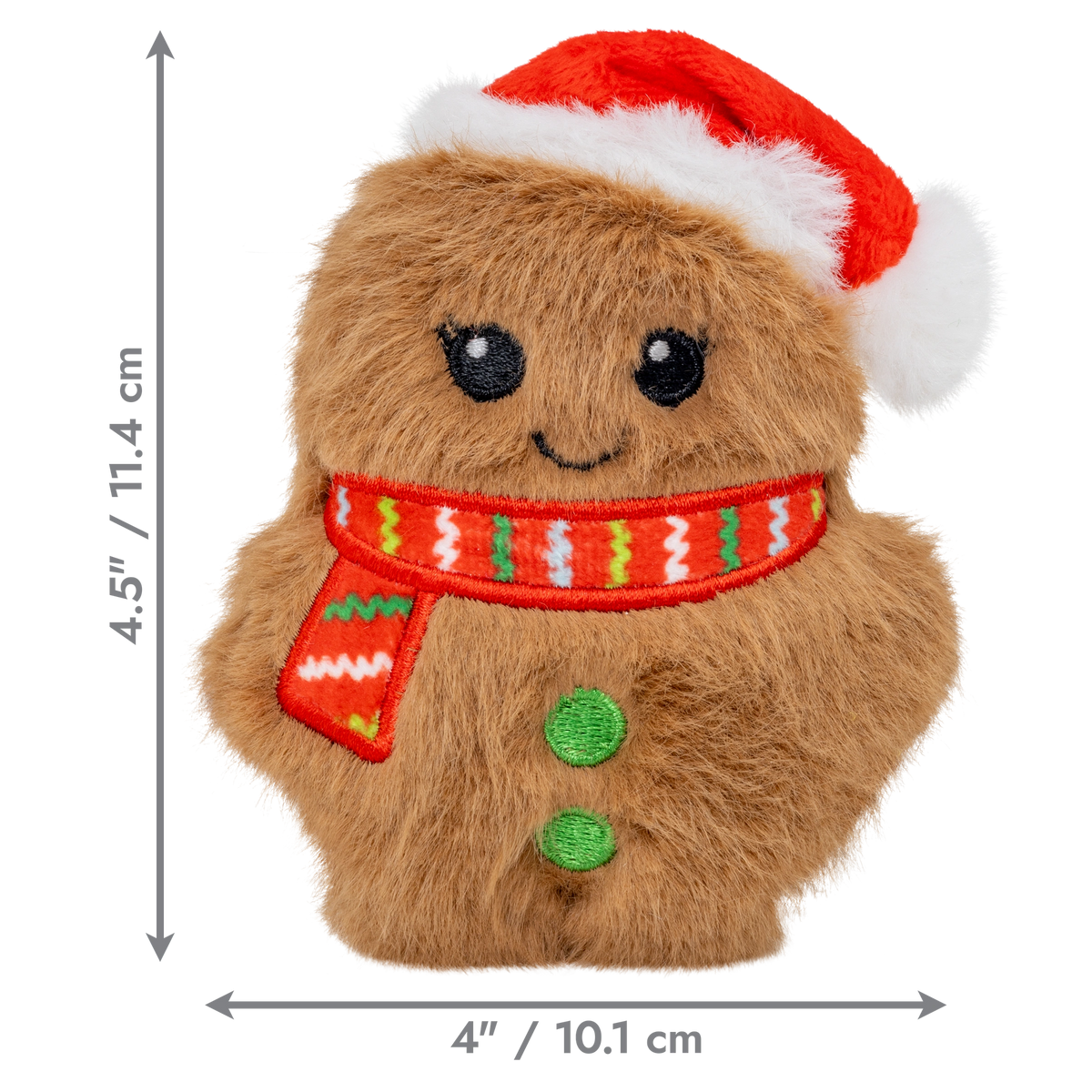 KONG Christmas Snuzzles Mini Santa Gingerbread Extra Small
