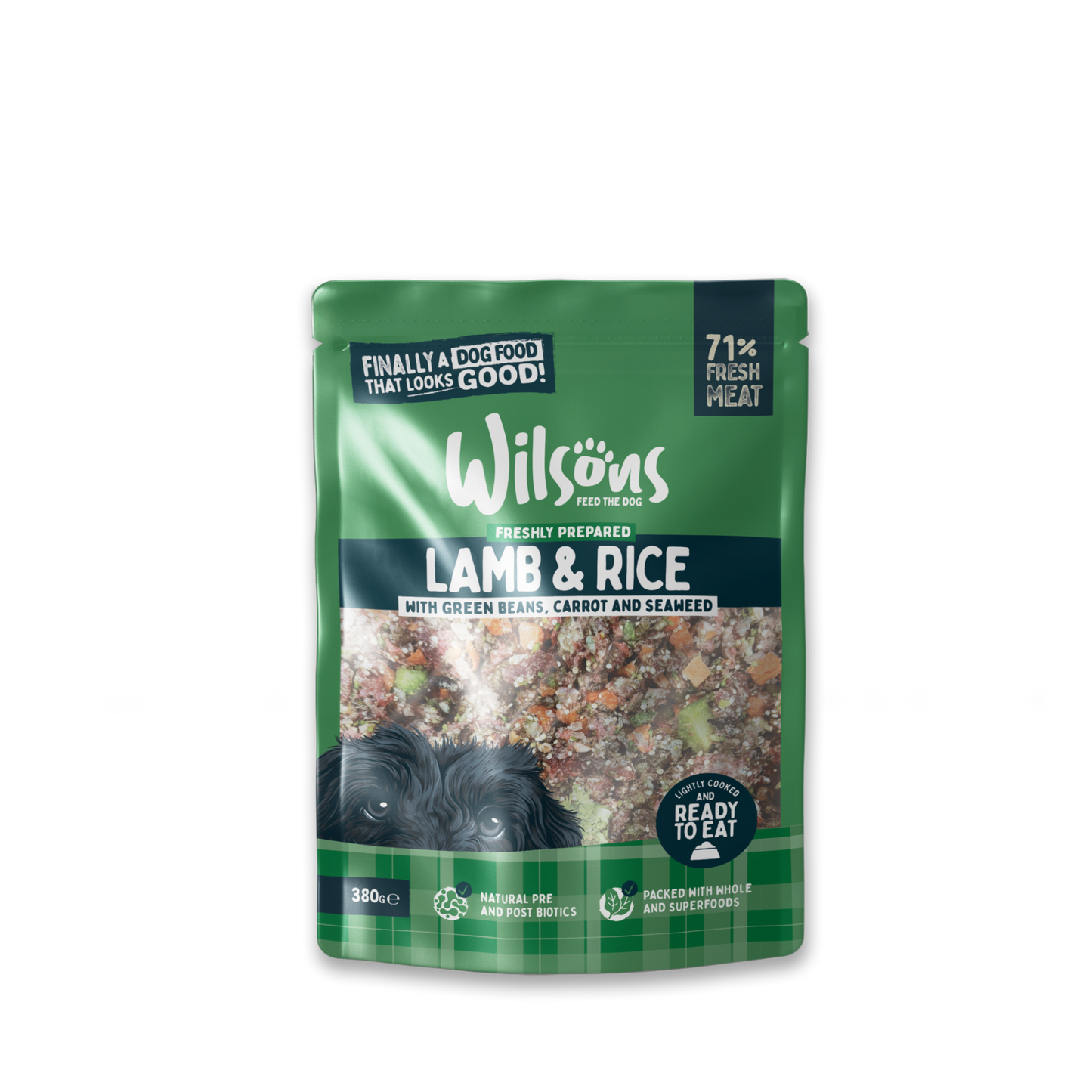 Wilsons Wet Dog Food: Fresh Adult Lamb & Rice 380g