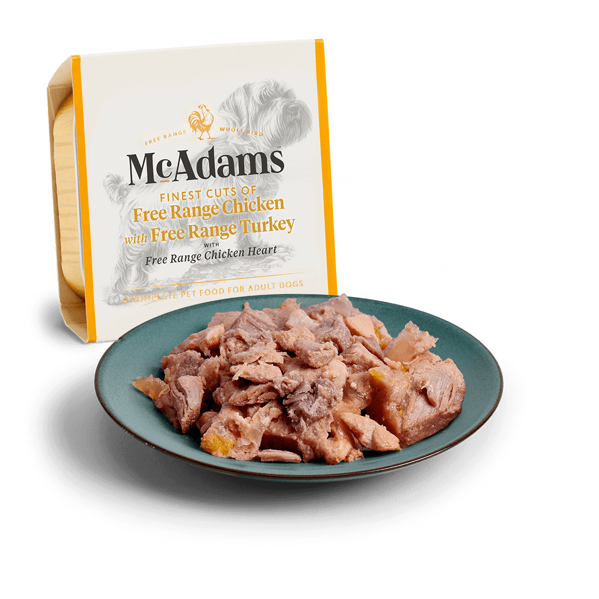 McAdams Wet Dog Food: Free Range Chicken & Turkey with Heart 150g