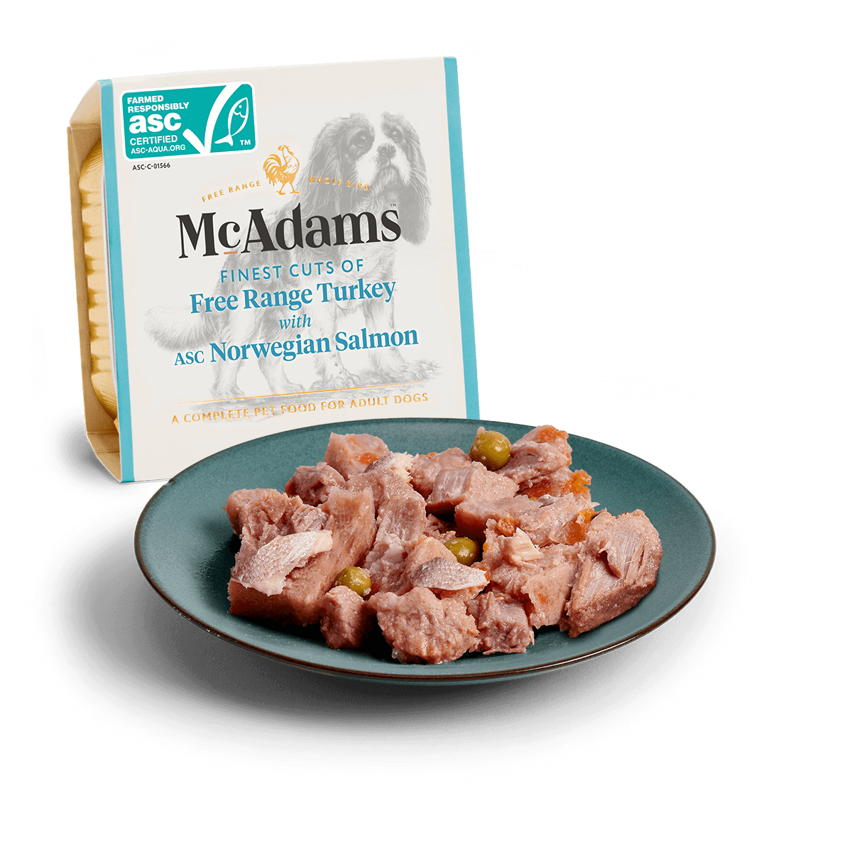McAdams Wet Dog Food: Free Range Turkey with Salmon 150g