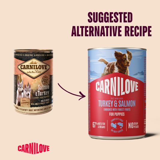 Carnilove Wet Dog Food: Tins Puppy Turkey & Salmon 6x400g
