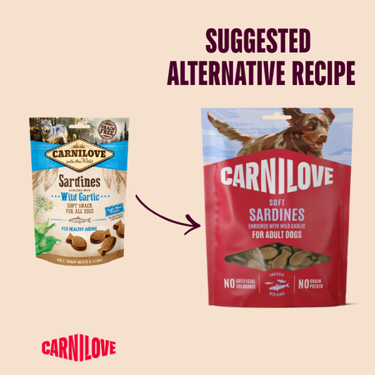 Carnilove Dog Treats: Soft Sardines with Wild Garlic 200g