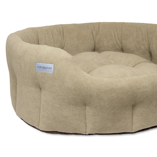 Earthbound Round Devon Bed Seashell Taupe