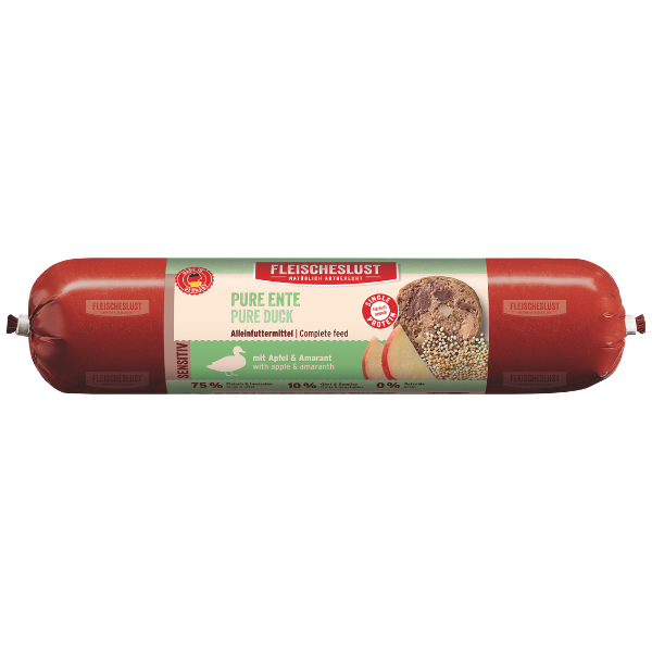 Fleischeslust Wet Dog Food: Sensitive Pure Duck with Apple & Amaranth