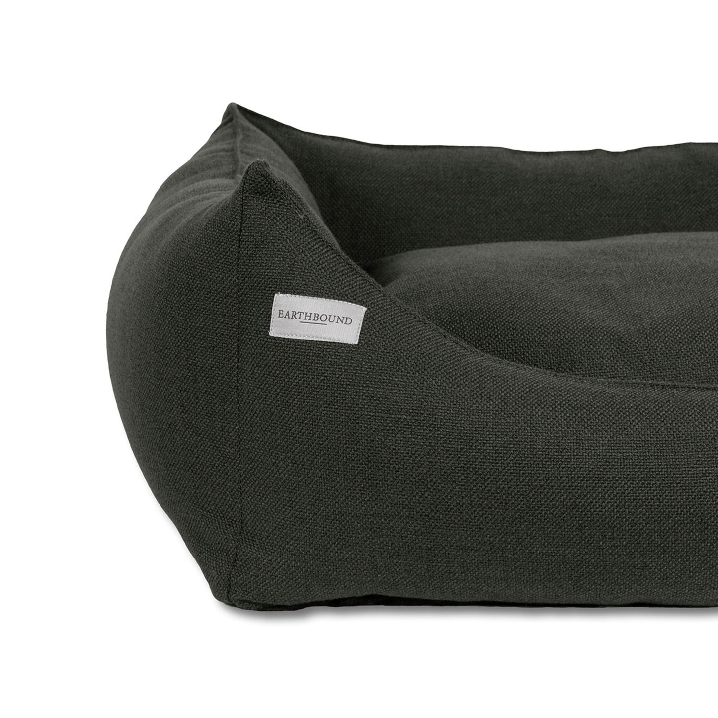 Earthbound Rectangular Removable Cover Weaved Bed Charcoal