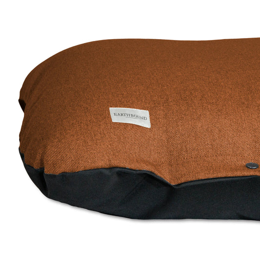 Earthbound Flat Cushion Camden Burnt Orange