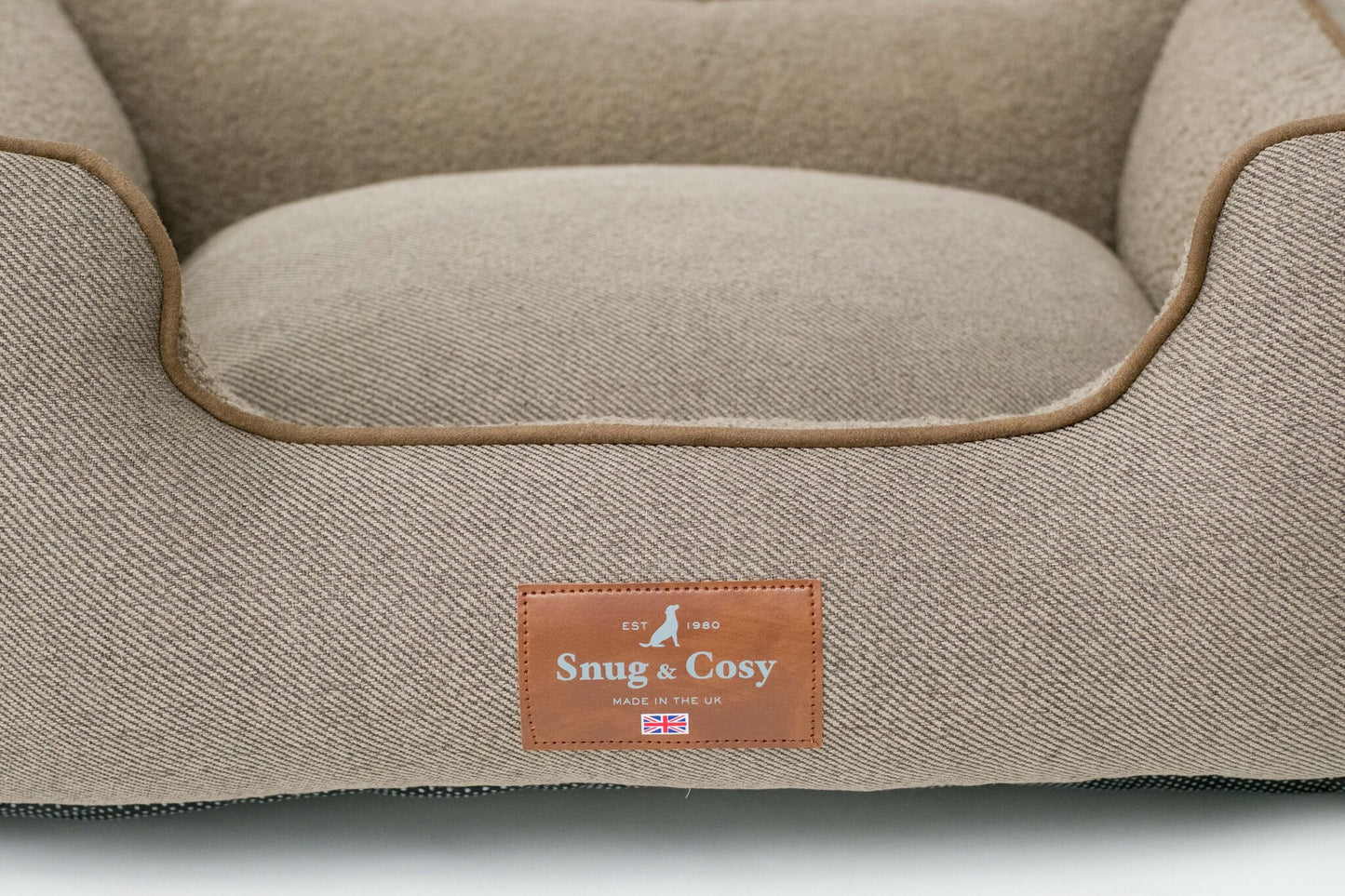Snug & Cosy Heritage Tweed High Sided Orthopaedic Coffee Bed