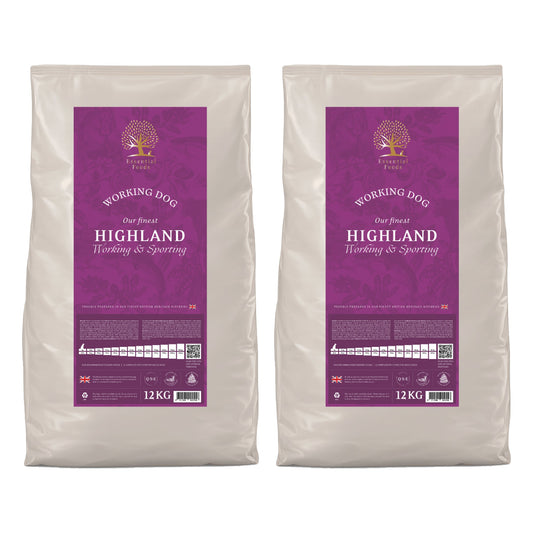 Essential Dog Food: Working Adult Highland Living (Beef, Turkey & Salmon)