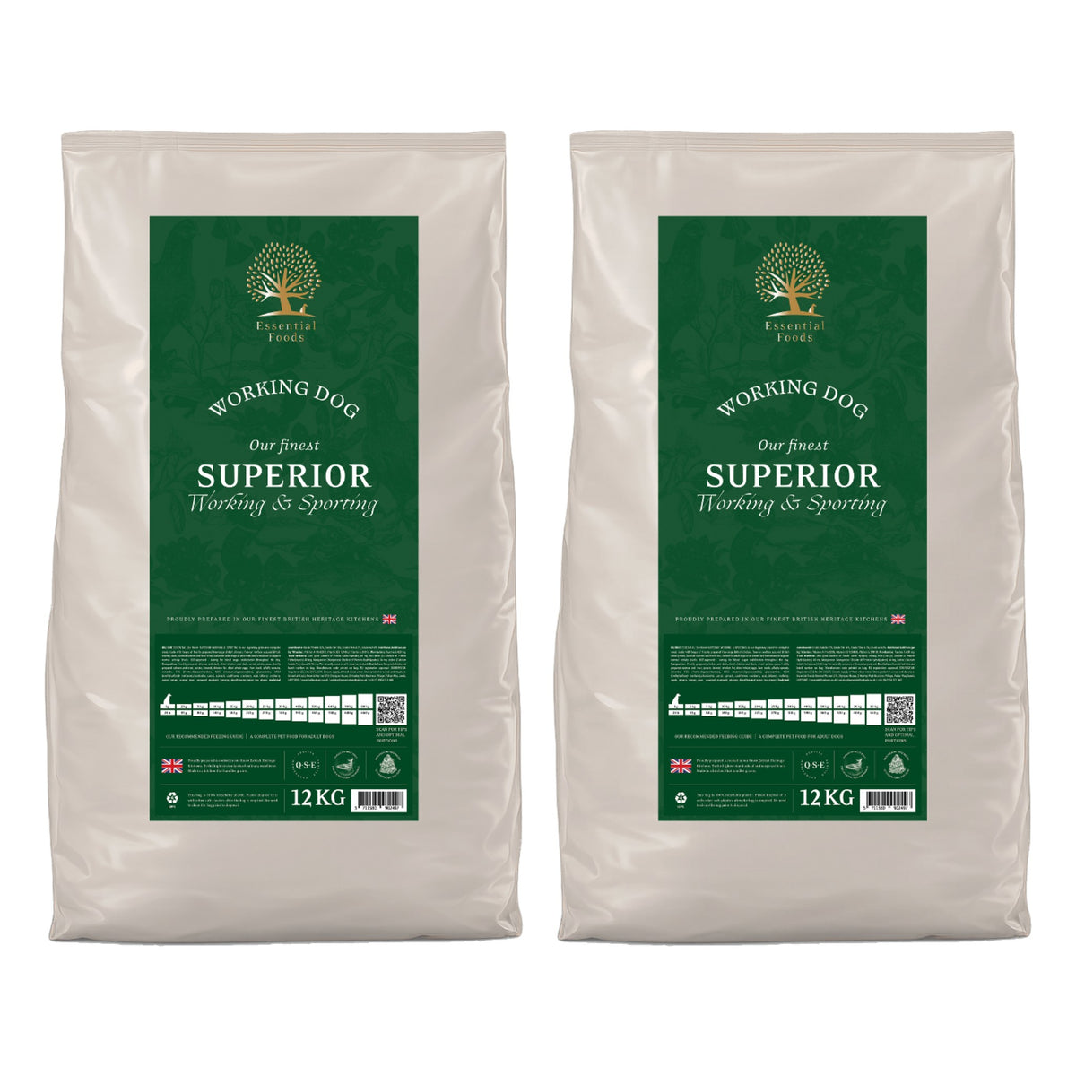 Essential Dog Food: Working Adult Superior Living (Duck, Chicken & Salmon)