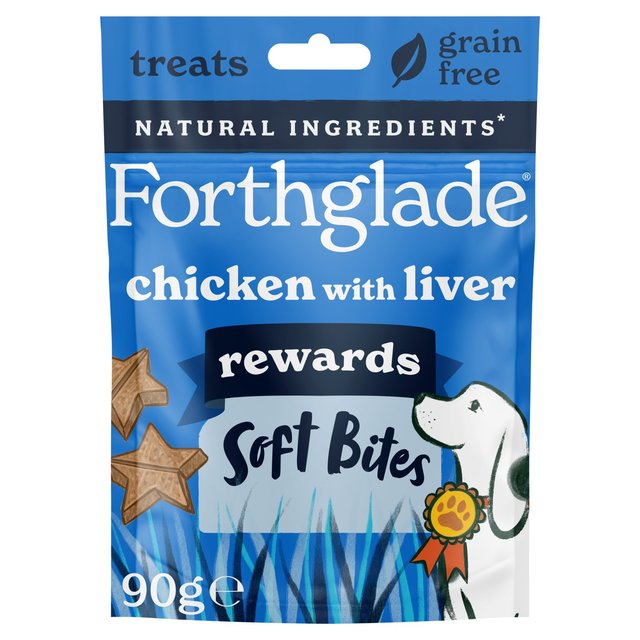 Forthglade Dog Treats: Soft Bites Chicken with Liver 90g