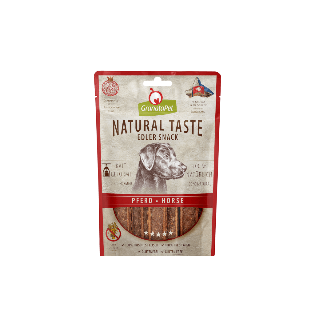 Granatapet Dog Treats: Natural Taste Elder Snack Horse 90g