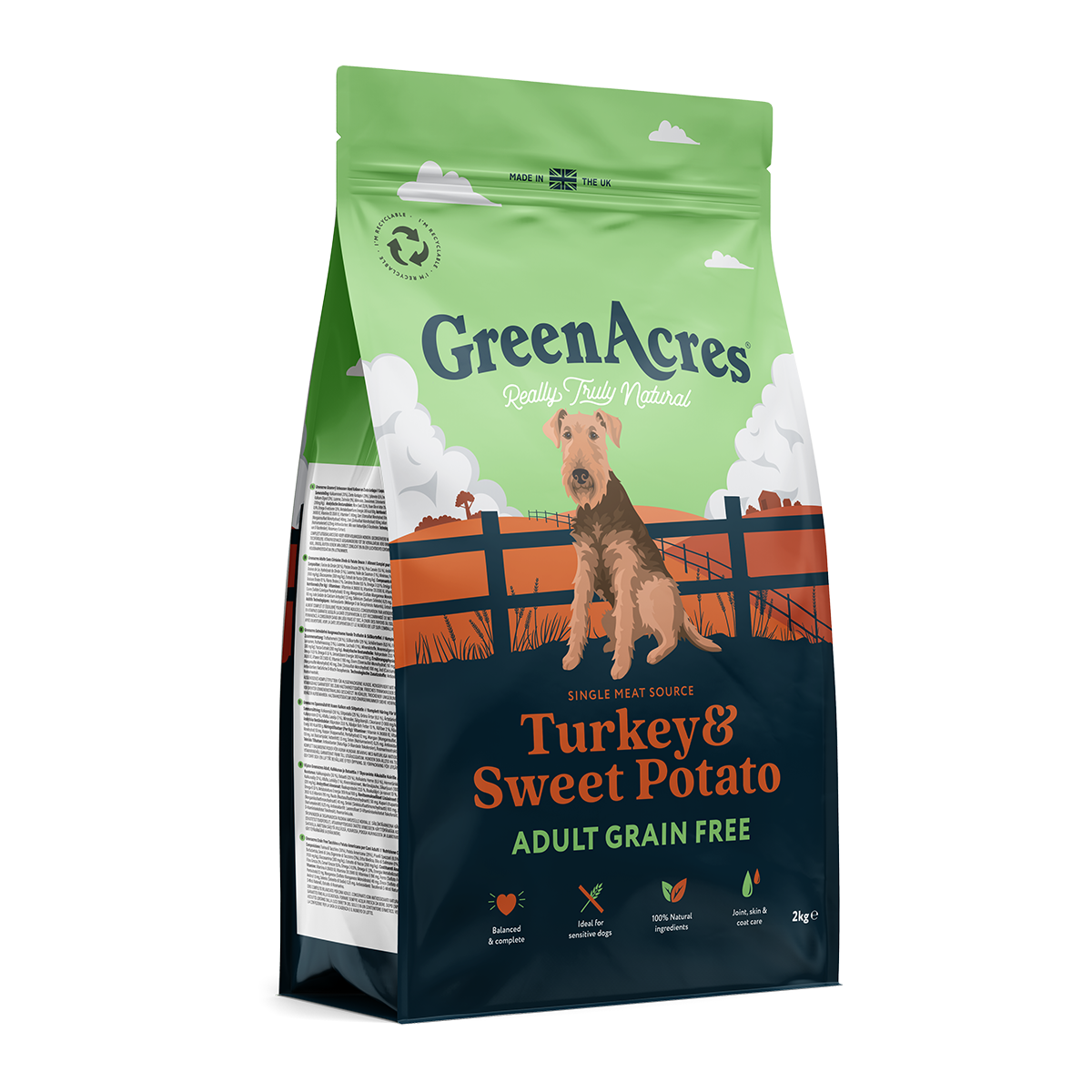 GreenAcres Dog Food: Adult Grain Free Turkey & Sweet Potato