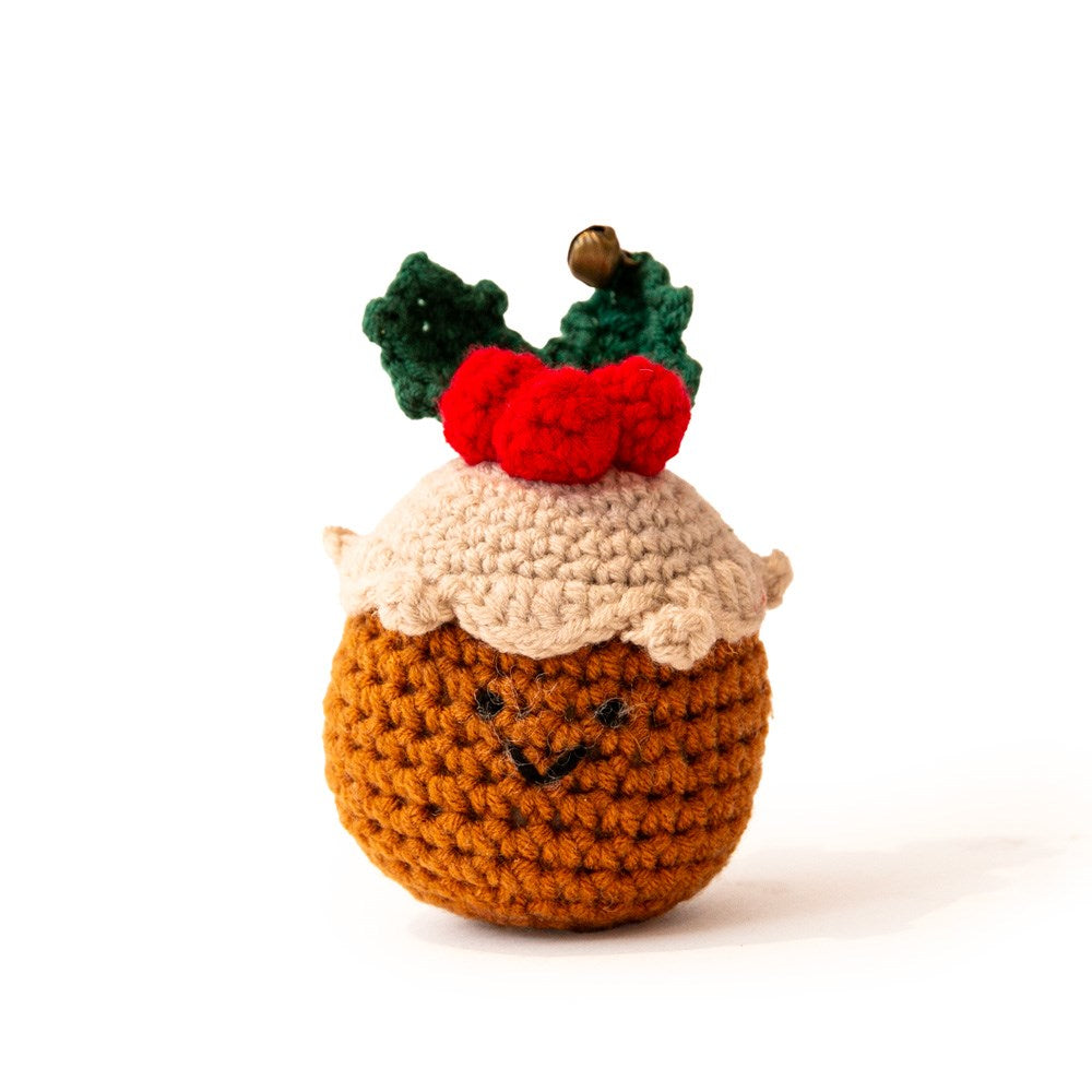Great&Small Cosy Winter Wishes Knitted Pudding Cat Toy