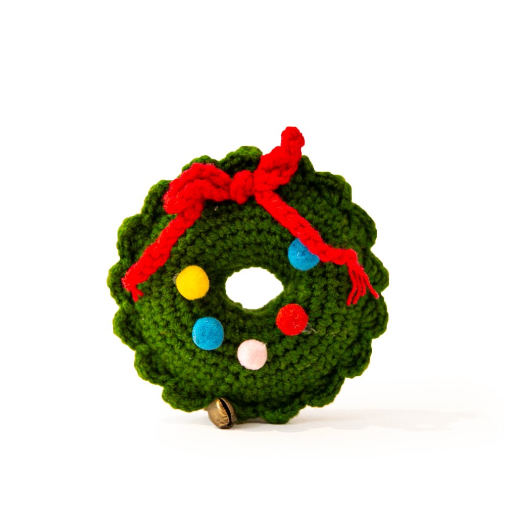 Great&Small Cosy Winter Wishes Knitted Wreath Cat Toy