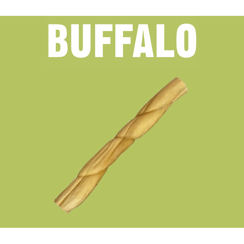 Natural Dog Treats Buffalo Skin Roll 15cm