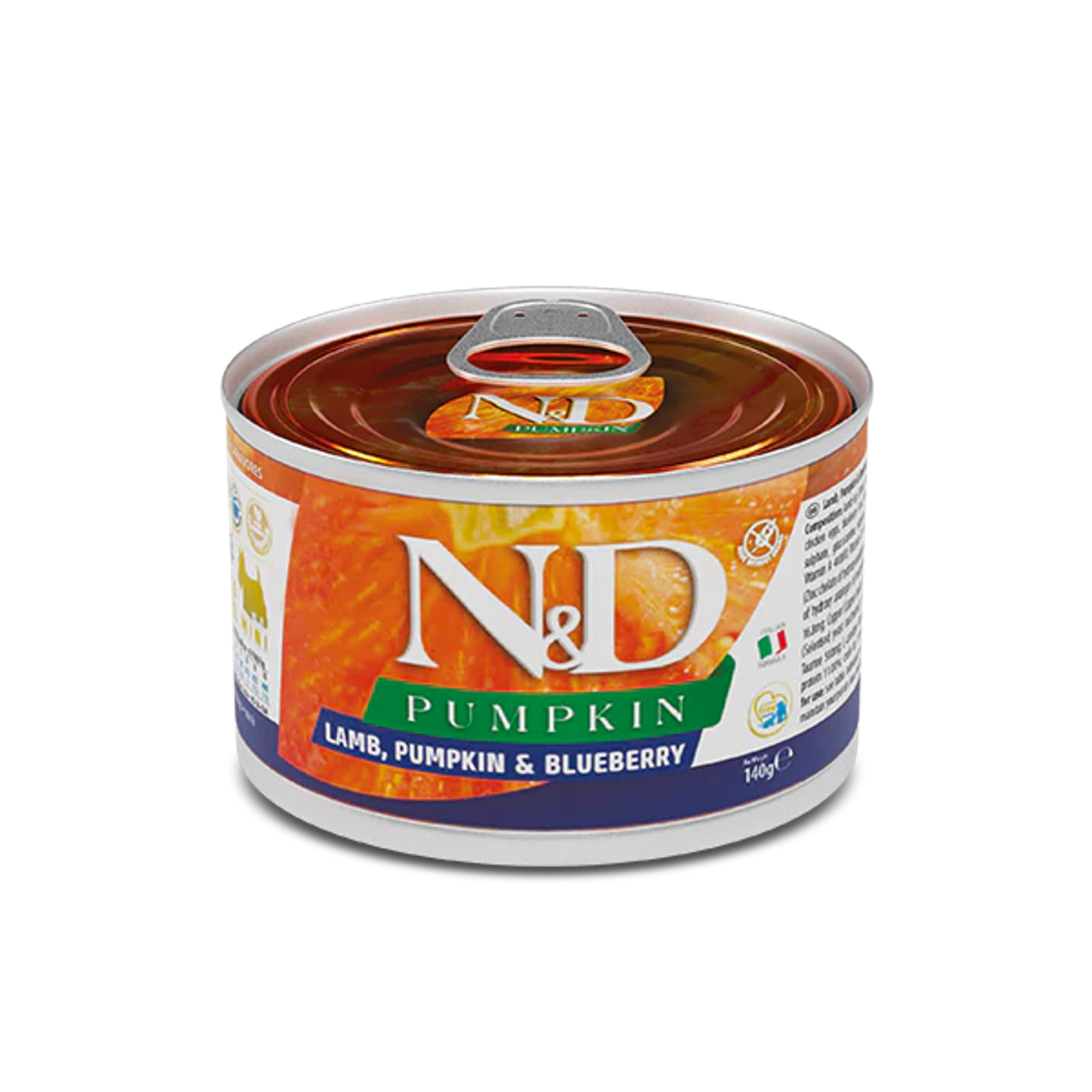 Natural & Delicious Wet Dog Food: Pumpkin Adult Lamb, Pumpkin & Blueberry 140g