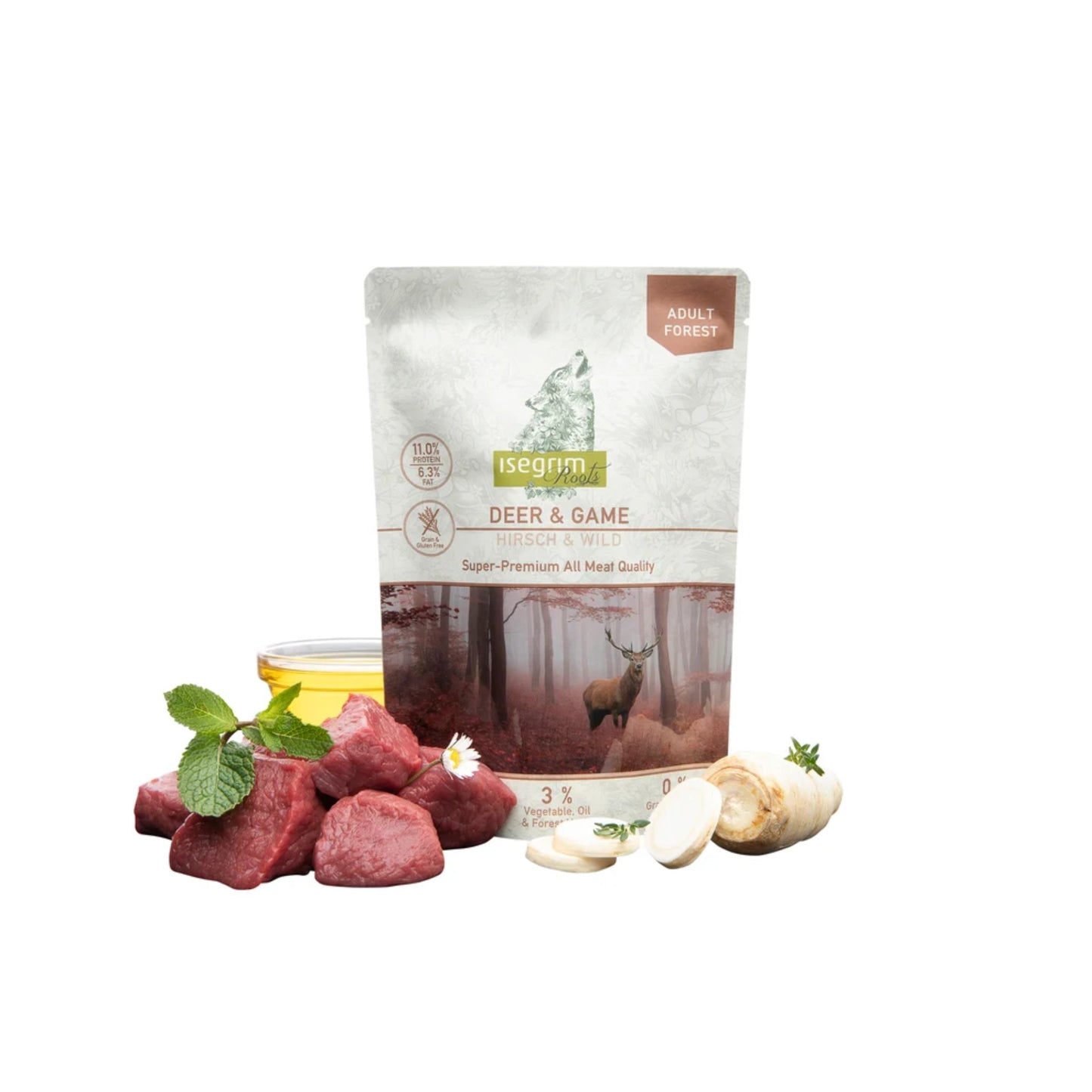 Isegrim Wet Dog Food: Adult Deer & Game 410g